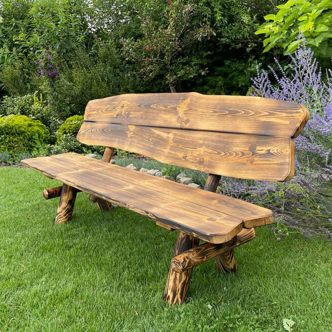 Zestaw ogrodowy drewniany Przypalanie + Impregnacja 2 stoły