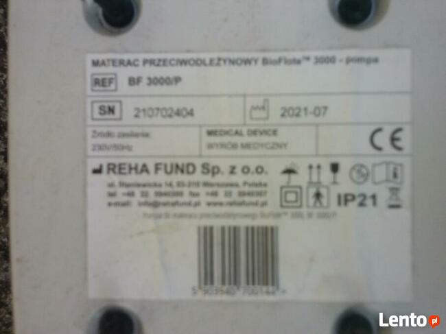 Kompresor, sprężarka, pompa do materaca przeciwodleżynowego