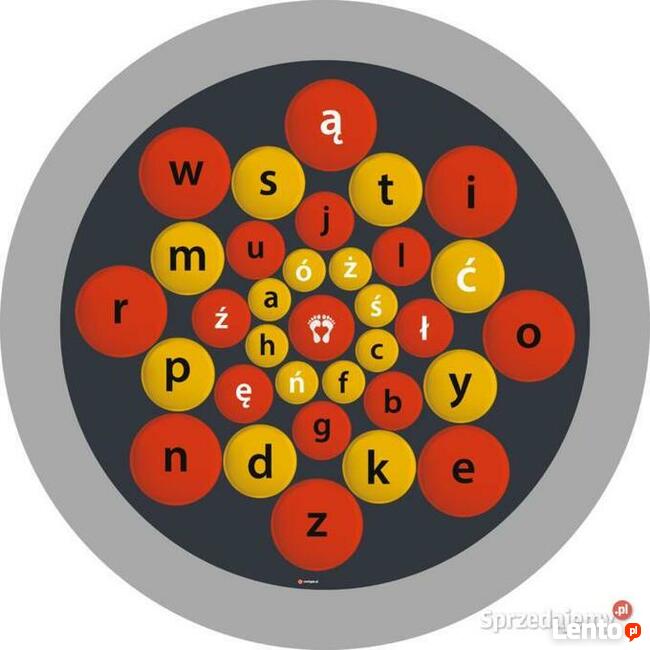 Alfabet Pomarańczowy 230x230 cm - gry na matach, zabawki