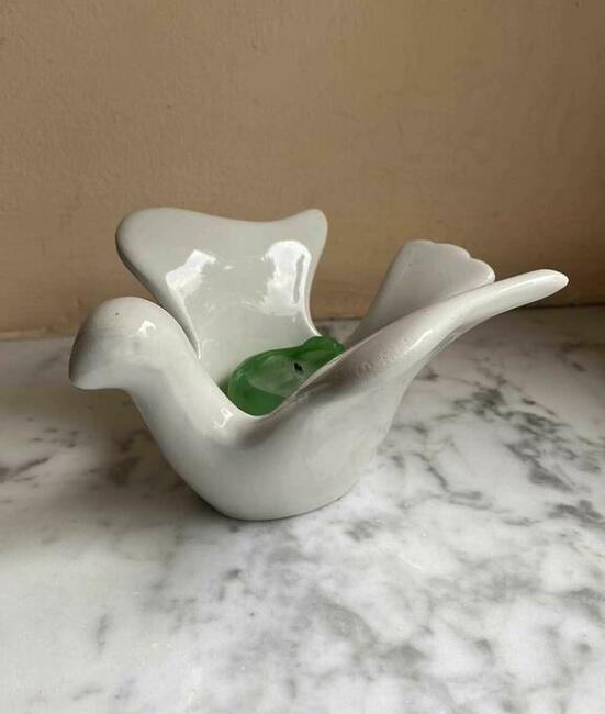 Świecznik ceramiczny biały