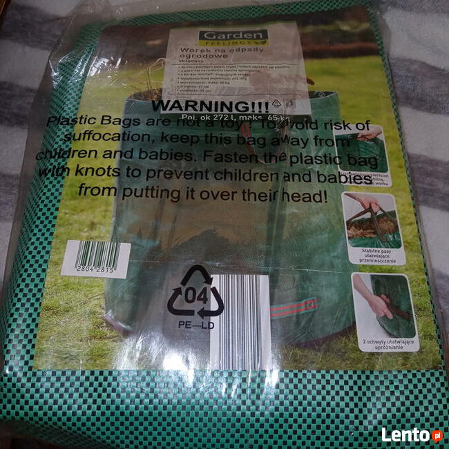 Worek na odpady zielone