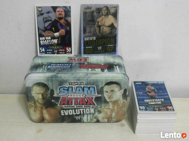 WWF - Slam attax evolution - Pudełko + 110 kart - 2009r.