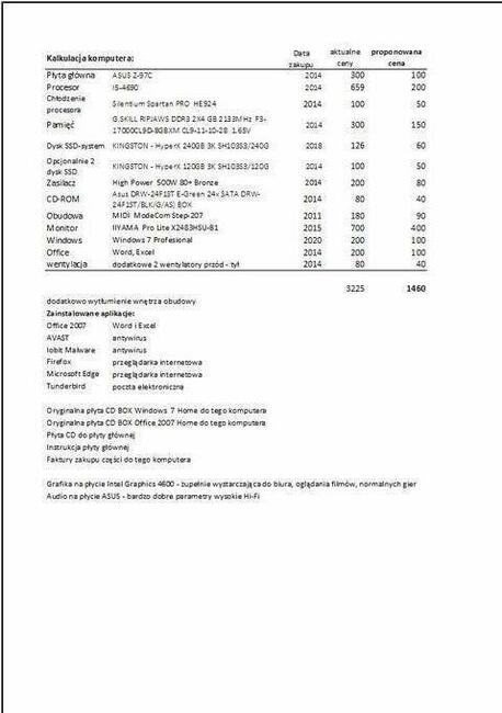 Sprzedam komputer z monitorem