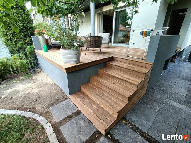 Schody drewniane zewnętrzne wewnętrzne zabiegowe