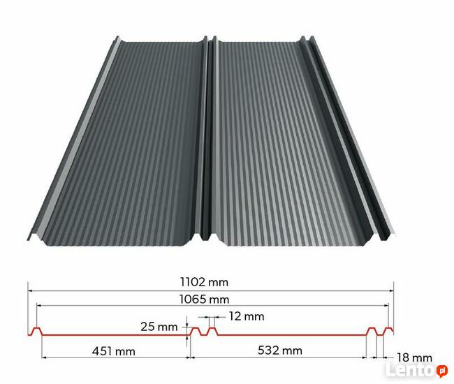 Panel dachowy ZIPP BP2 na wymiar - rózne kolory MAT