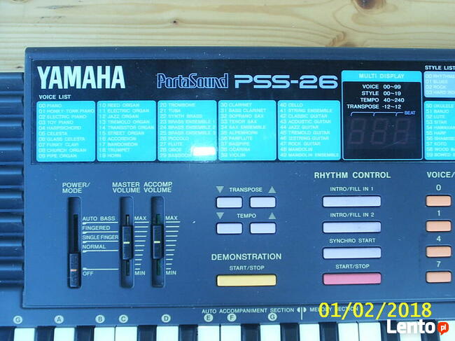 Keyboard dla dziecka Yamaha PSS-26; do poważniejszej nauki