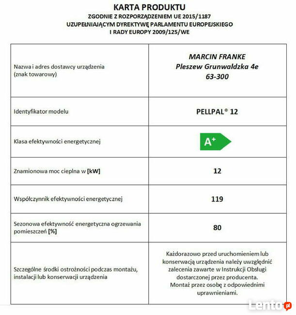 Piec na pellet, Kocioł Pellpal MONTAŻ