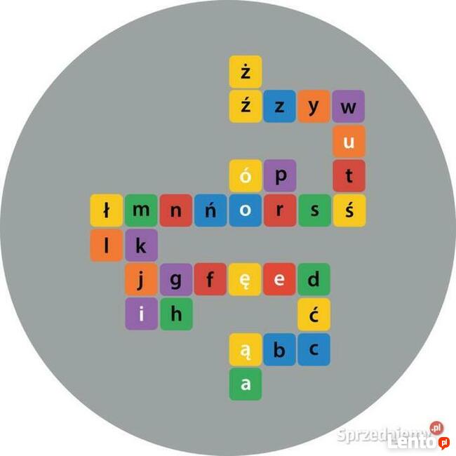 Kolorowy Alfabet - gry korytarzowe, naklejki od Strefy Gier