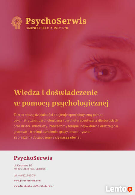 psycholog/psychiatra/psychoterapeuta dla dzieci i dorosłych