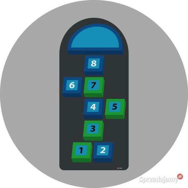 Klasy 3D niebieskie 120x265cm-gry na matach