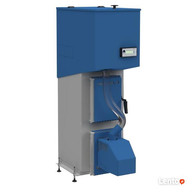 Kocioł, piec do małych pomieszczeń, pellet, podajnik, MONTAŻ