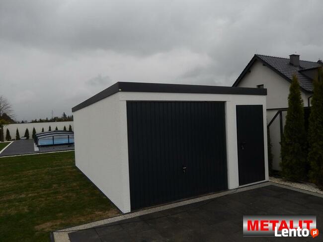 GARAŻ STALOWY TYNKOWANY METALIT
