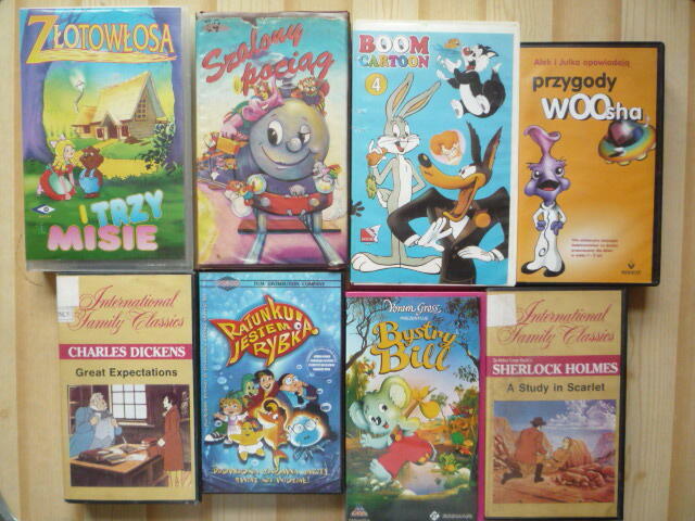 Bajki i inne z lat 70, 80 i 90-tych na kasetach VHS