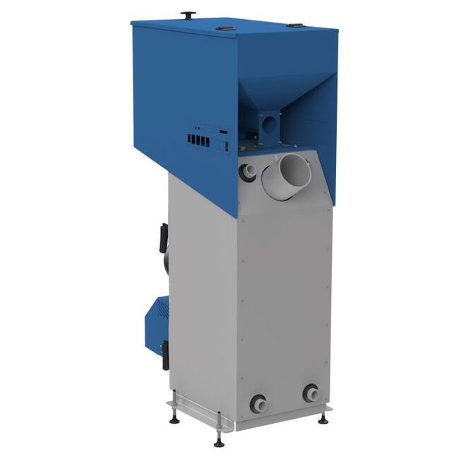 Kocioł, piec do małych pomieszczeń, pellet, podajnik, MONTAŻ