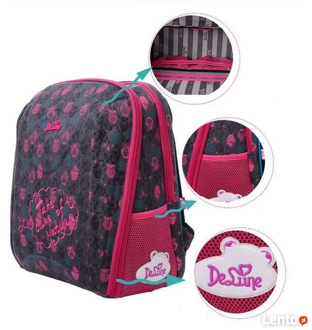 Tornister z przesłaniem -dbajmy o naturę- sówki