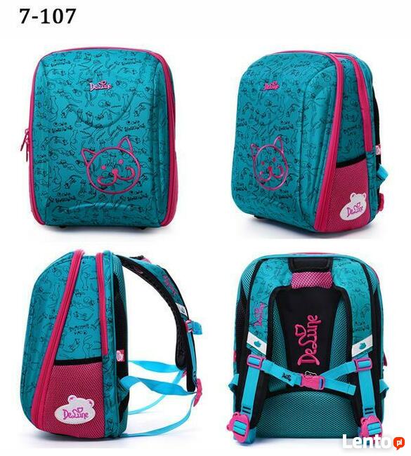 Tornister -kicia haft - back to school