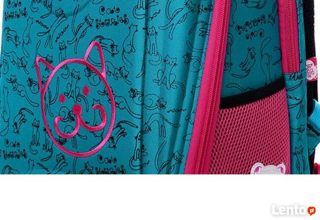 Tornister -kicia haft - back to school