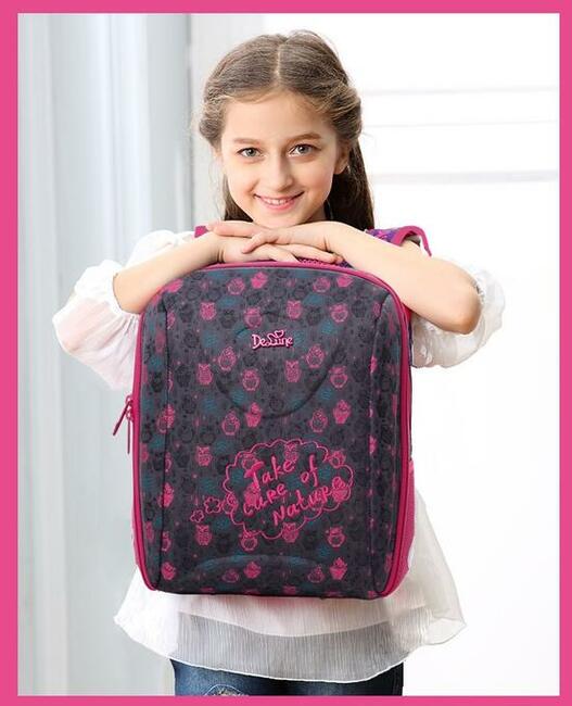 Tornister z przesłaniem -dbajmy o naturę- sówki