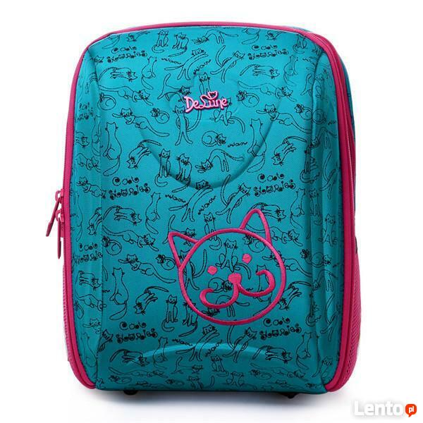 Tornister -kicia haft - back to school