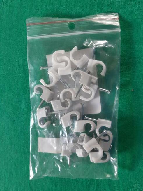 Uchwyty kablowe białe-szare 7-11 mm 20 sztuk.