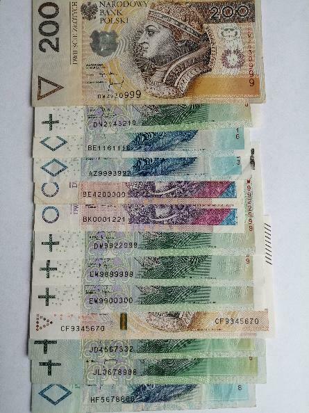 Banknot UNC /RADAR /PRZESUNIĘCIE DRUKU / Kod Tesli 369