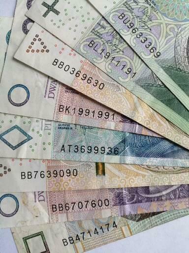 Banknoty Ciekawe kombinacje cyfr/666/5555/111 / KOLEJNOŚĆ