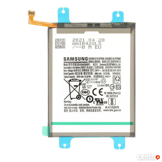 Oryginalna bateria SAMSUNG A72, A42, A32 5G, M22, M32 \ EB-B