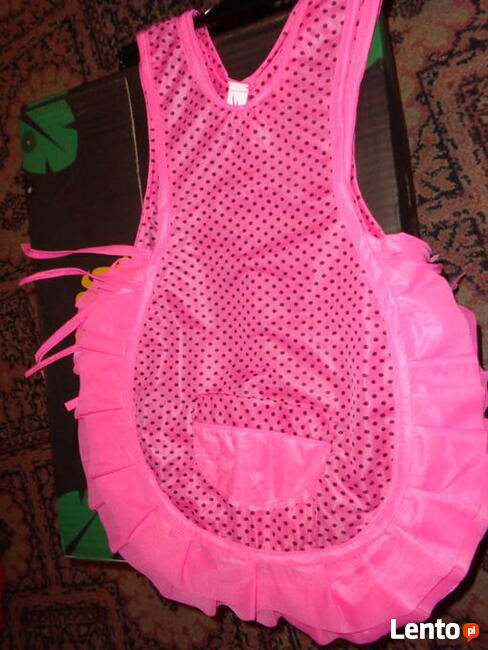 Fartuszek nowy do przedszkola granatowy w groszki