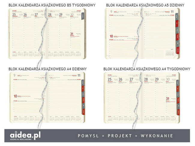 kalendarze 2027 dla firm. Kalendarze książkowe z tłoczeniem
