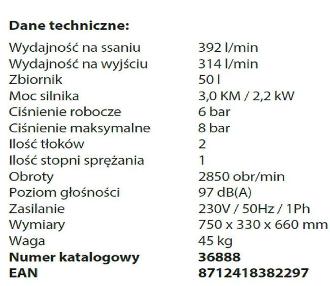 Kompresor dwutłokowy HL 425-50 sprężarka malowanie agregat