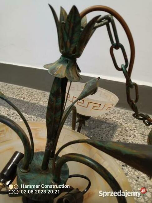 Lampa metaloplastyka z końca lat 80-tych. XX w