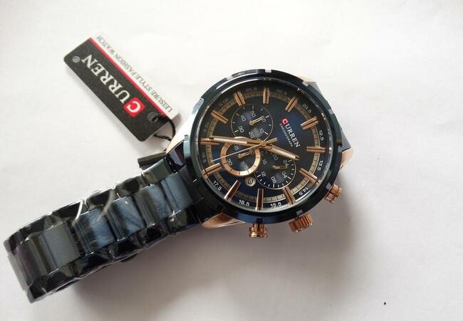 Duży zegarek męski Curren sportowy chronograf datownik
