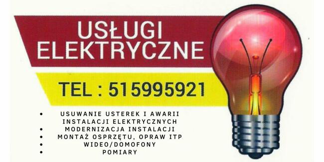 Elektryk - usługi -; instalacje elektryczne Będzin Czeladź o