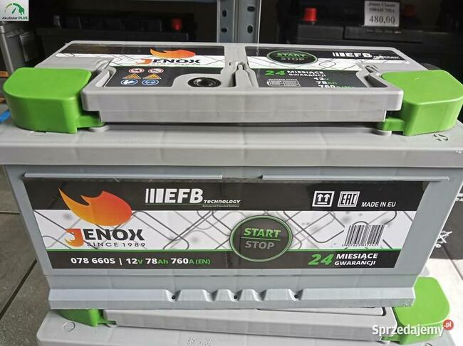 Akumulator EFB 78Ah 760A P+ Start/Stop jenox
