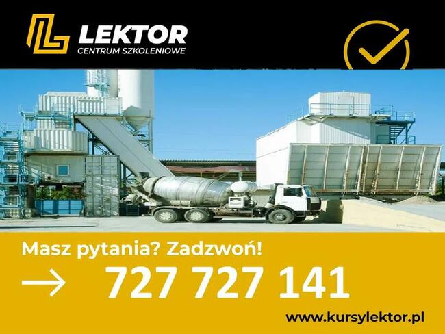 Kurs pompa uprawnienia pompy do betonu oraz węzeł betoniarsk