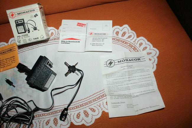 Ładowarka zasilacz Monacor PS-70GS Germany