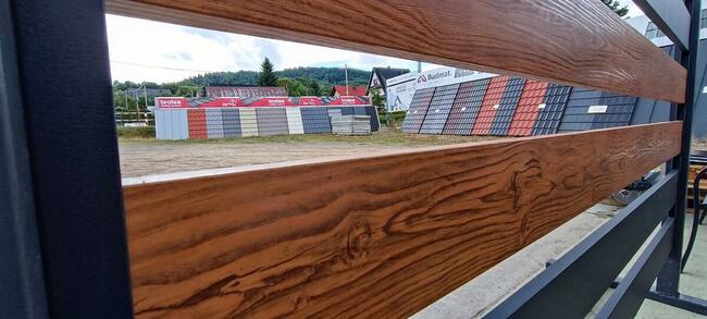 Przęsło ogrodzeniowe panelowe deski stalowe lamele profil