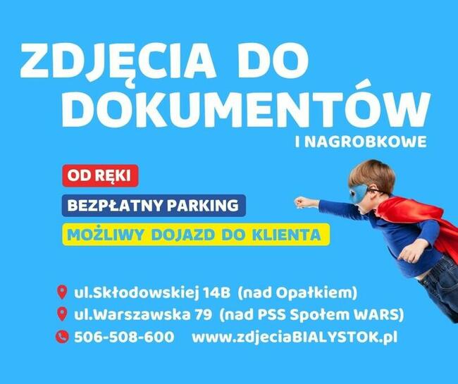 Zdjęcia do dokumentów dowodu paszportu Białystok biometryczn