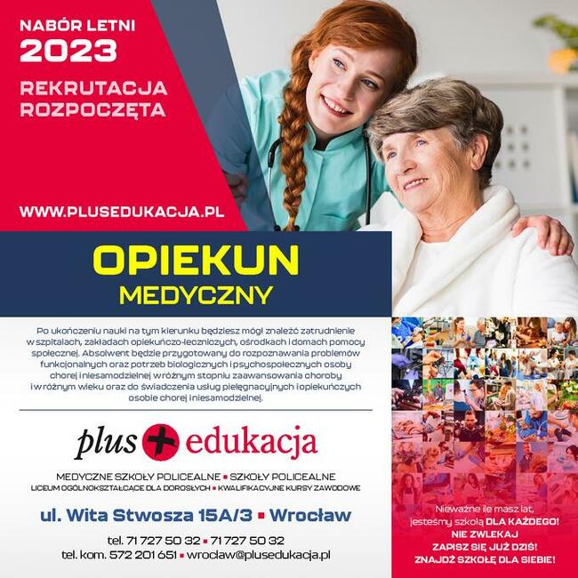 Opiekun medyczny - Plus Edukacja