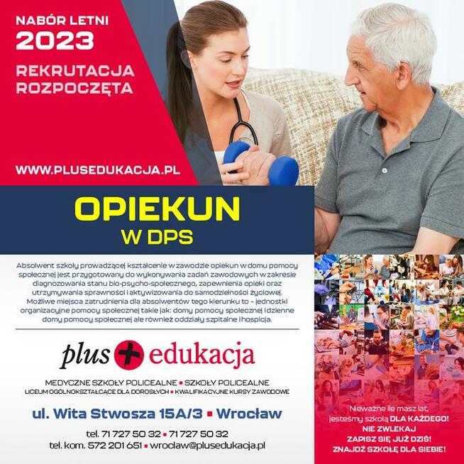 Opiekun medyczny - Plus Edukacja