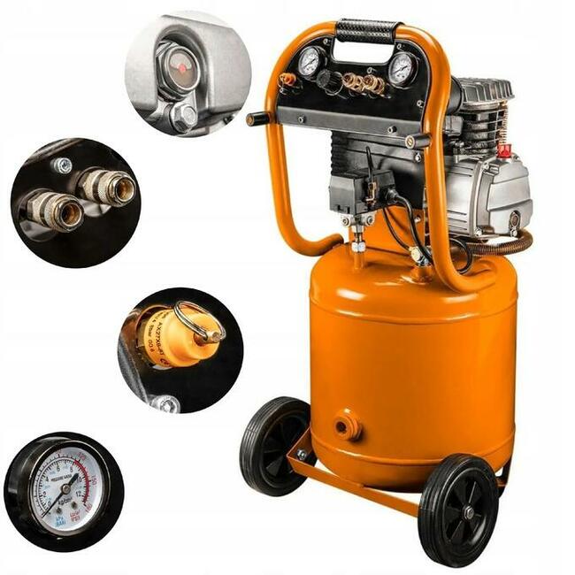 Kompresor Olejowy Pionowy 40l 8BAR /NEO TOOLS/ 1,5kW - 184l/