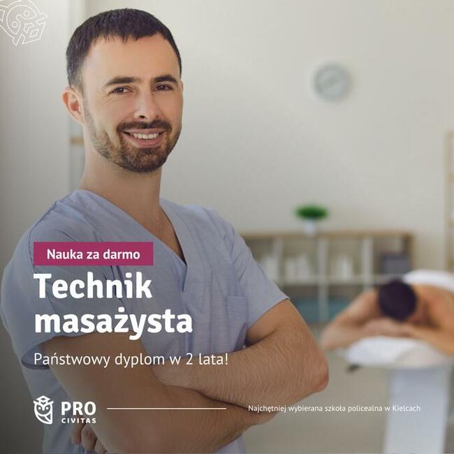 Technik masażysta w PRO Civitas. Zawód w 2 LATA!