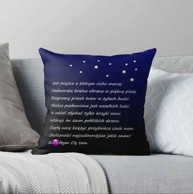 Romantyczna poduszka z nadrukiem Fullprint