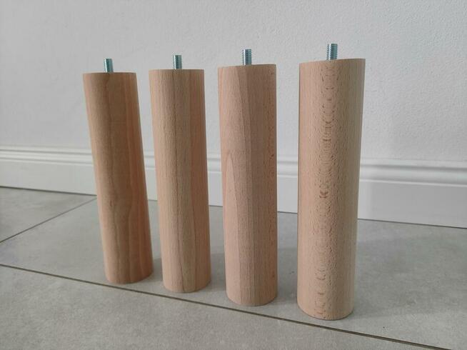 noga stołowa ława bukowa cylindryczna nóżka walec