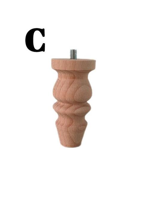 nogi bukowe 10 cm wzór C nóżki buk toczenie