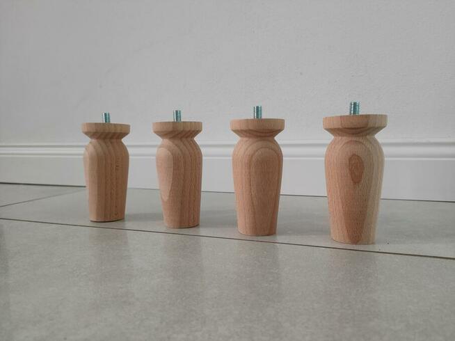 nogi bukowe 10 cm wzór N nóżki buk toczenie