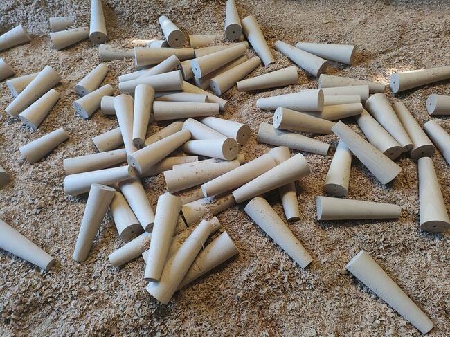 nogi nózki bukowe stożki proste walec wzór buk bukowe