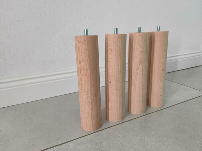 noga stołowa ława bukowa cylindryczna nóżka walec