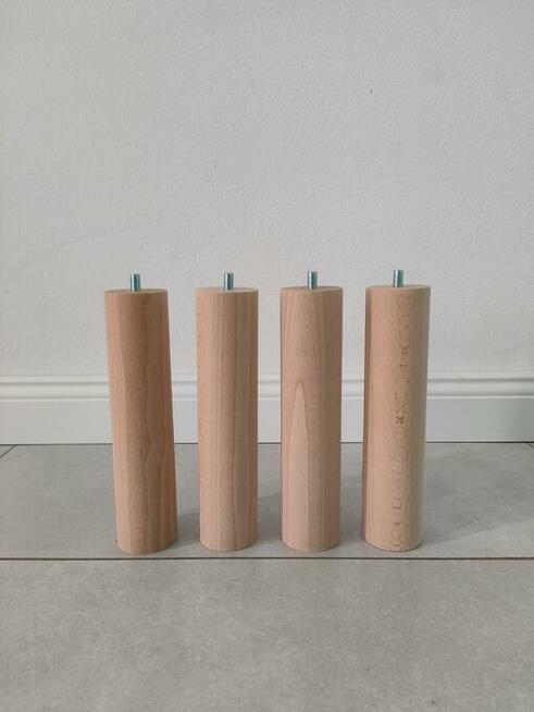 noga stołowa ława bukowa cylindryczna nóżka walec