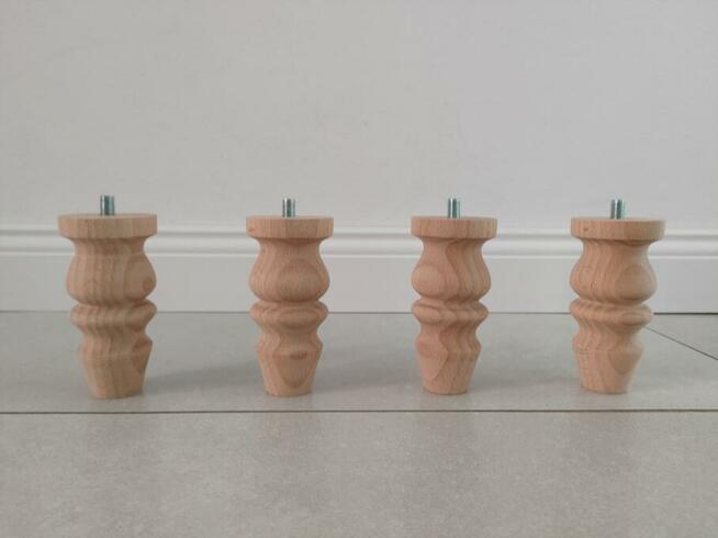 nogi bukowe 10 cm wzór C nóżki buk toczenie